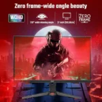 Acer Nitro XV272U F3 27-inch WQHD IPS gaming monitor with zero-frame design displaying a soldier on a red background.