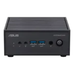 Front view of ASUS ExpertCenter PN42-S-B-SC0114MV barebone mini PC featuring front USB ports, audio jacks, and power button.