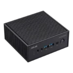 Asus ExpertCenter PN42-S-B-SC0114MV barebone mini PC featuring a compact black chassis with front USB and audio ports.