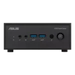 Front view of the Asus PN42-S-B-SC0114MV ExpertCenter PN42 barebone mini PC featuring front I/O ports and power button.