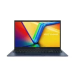 ASUS Vivobook 15 X1504VAP-IN006WS Quiet Blue laptop front view with colourful gradient display on white background
