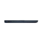 Asus Vivobook 15 X1504VAP-IN011WS closed laptop side profile in Quiet Blue showing USB-A port and ventilation grille