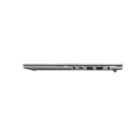 Side view of Asus Vivobook Go 15 E1504FA-IN2816WS laptop in Cool Silver showing ports at YourShoppy.com in Koramangala.