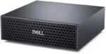 Dell Pro Max with GB10 (FCM1253) Micro AI Desktop featuring a black chassis with a front honeycomb ventilation grille.