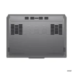 Bottom view of the Lenovo LOQ 15AHP10 – 83JG008JIN laptop in Luna Grey featuring cooling vents and rubber feet at YourShoppy.