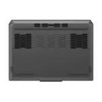 Bottom view of Lenovo LOQ 15IRX9 83DV01A8IN laptop showing the Luna Grey chassis with ventilation grilles and rubber feet.