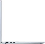 Side profile of the Ice Blue Dell 14 Plus laptop showing HDMI and USB-C ports at YourShoppy.com in Koramangala.