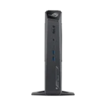 Asus ROG NUC 2025 RNUC15JNK9X28AA0 Mini PC featuring a sleek vertical design with ROG branding available at YourShoppy.com.