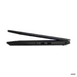Side profile of the black Lenovo ThinkPad L14 Gen 6 (AMD) 21S8S0G500 laptop showing its ports and slim design at YourShoppy.c