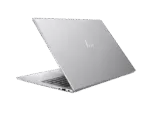 Silver HP ZBook Firefly 14 G11 A92U3PT mobile workstation laptop viewed from the rear angle at YourShoppy.com in Koramangala.