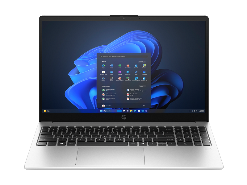 HP 250 G10 15.6-inch Notebook PC, Intel Core Processor, 8GB RAM, 256GB SSD - Center facing