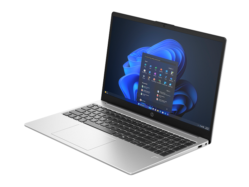 HP 250 G10 15.6-inch Notebook PC, Intel Core Processor, 8GB RAM, 256GB SSD - Left facing