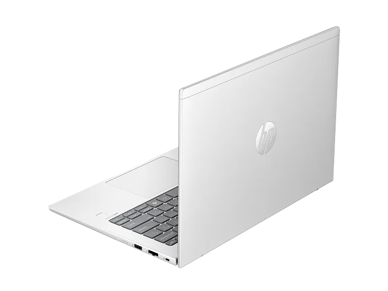 Silver HP ProBook 440 G11 business laptop with 14-inch display, shown from a rear-angle view at YourShoppy.com in Bengaluru.