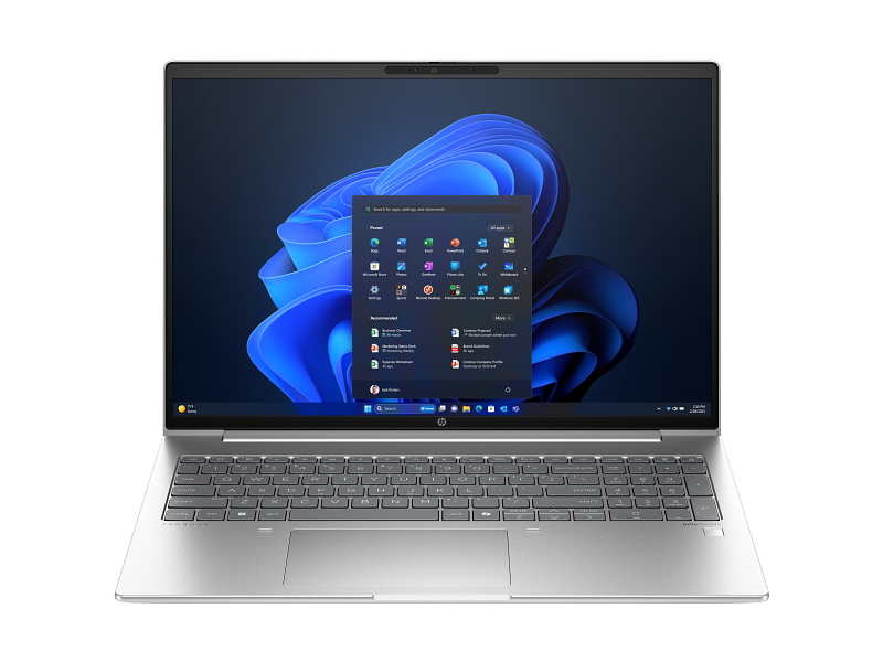HP ProBook 460 G11 16-inch Business Laptop, Intel Core Processor, 16GB RAM, 512GB SSD - Center facing 2