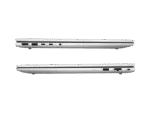 Side profile view of the silver HP ProBook 460 G11 business laptop showing various ports and connectivity options.
