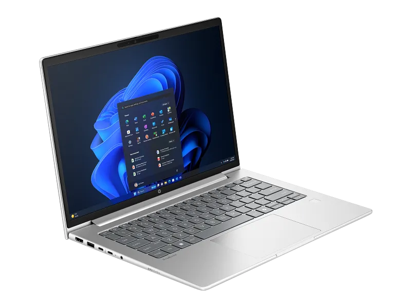 HP ProBook 4 G1i 14-inch touchscreen laptop with Windows 11 Pro, silver finish, and Intel Core Ultra 5 at YourShoppy.com.