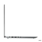 Side profile of Arctic Grey Lenovo IdeaPad Slim 3 15AMN8 – 82XQ01S1IN laptop showing connectivity ports at YourShoppy.com.