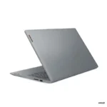 Lenovo IdeaPad Slim 3 15AMN8 laptop in Arctic Grey viewed from the rear angle, available at YourShoppy.com in Bangalore.