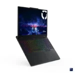 Lenovo Legion 5 15IAX10 83F000BSIN gaming laptop in Eclipse Black with RGB keyboard and Intel Core Ultra branding.