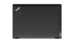 Top view of the black Lenovo ThinkPad P16v Gen 2 mobile workstation laptop featuring the iconic ThinkPad logo at YourShoppy.c