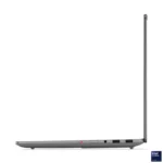 Side profile of the Luna Grey Lenovo Yoga Pro 7 14IAH10 – 83KF004DIN laptop showing its slim design and port selection.