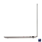 Side profile of the Seashell Lenovo Yoga Slim 7 14ILL10 laptop showing its slim design and port layout at YourShoppy.com.