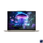 Lenovo Yoga Slim 7 14ILL10 83JX00H2IN laptop in Seashell with 14-inch OLED display and Intel Core Ultra 7 processor.