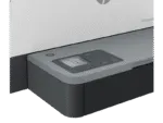 Close-up of the control panel and LED display on the HP LaserJet Tank MFP 2606sdw wireless monochrome laser printer.