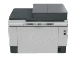 Rear view of the HP LaserJet Tank MFP 2606sdw monochrome laser printer showing Ethernet, USB, and power ports at YourShoppy.c