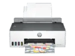 HP Smart Tank 210 Wireless Colour Printer with visible ink tanks and a printed school timetable page at YourShoppy.com.