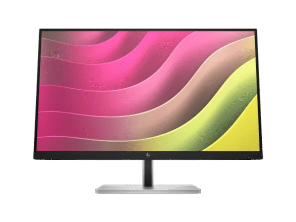 HP E24t G5 FHD 23.8-inch touch monitor with a sleek black IPS display and silver stand available at YourShoppy.com.