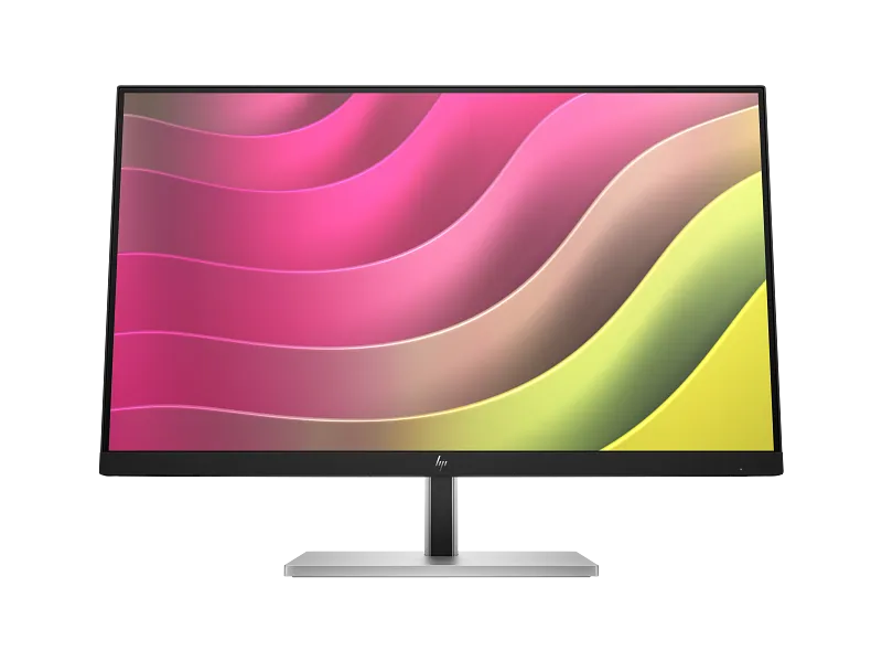 HP E24t G5 FHD 23.8-inch touch monitor with a sleek black IPS display and silver stand available at YourShoppy.com.