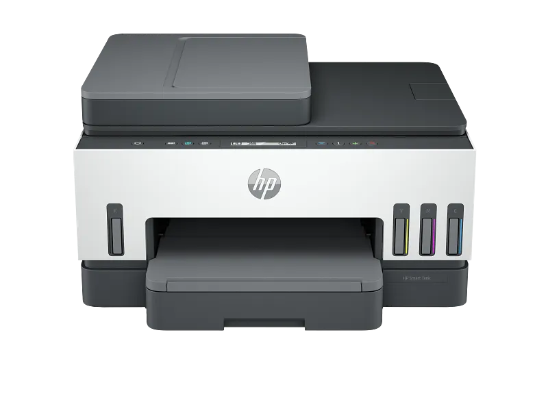 HP Smart Tank 750 All-in-One wireless color inkjet printer with integrated ink tanks for efficient printing at YourShoppy.com