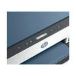 Top-down view of the HP Smart Tank 670 All-in-One printer control panel featuring LED indicators and wireless connectivity ic