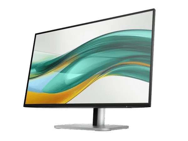 HP 524pf 23.8-inch FHD IPS business monitor with a sleek black frame and silver stand available at YourShoppy.com.