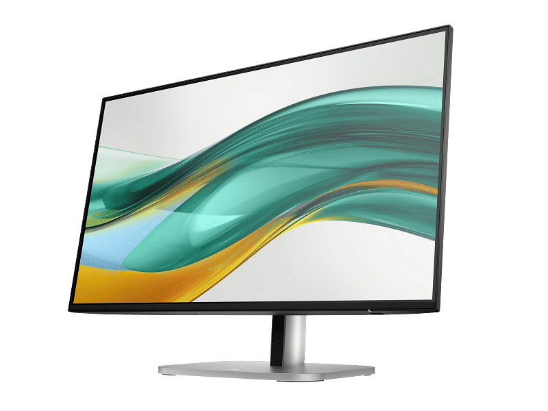 HP 524pf 23.8 inch FHD Monitor 9D9L6UT | YourShoppy.com HP 524pf 23.8-inch FHD IPS business monitor with a sleek black frame and silver stand available at YourShoppy.com.