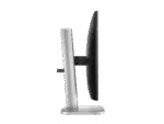 Side profile view of the HP 524pf 23.8-inch FHD IPS business monitor with its adjustable silver stand at YourShoppy.com.