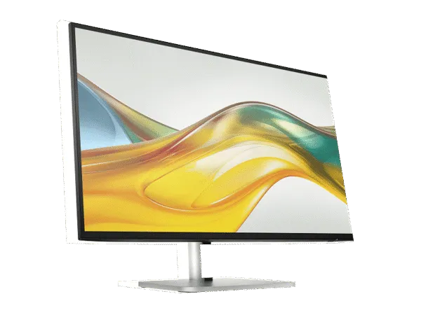HP Series 5 Pro 27-inch QHD 100Hz IPS business monitor with a sleek black frame and silver stand from YourShoppy.com.