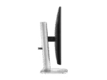 Side view of the HP Series 5 Pro 527pu 27-inch QHD business monitor featuring a sleek black panel and silver adjustable stand