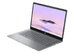 HP Chromebook 14a-nf0017TU laptop featuring a 14-inch display, silver chassis, and ChromeOS, available at YourShoppy.com.