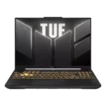 Asus TUF Gaming F16 FX607VJR-TU325WS laptop in Mecha Gray with a 16-inch 144Hz display and backlit keyboard at YourShoppy.com