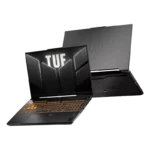 Asus TUF Gaming F16 FX607VJR-TU325WS laptop in Mecha Gray with a 16-inch display and backlit keyboard at YourShoppy.com.