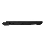 Side profile view of the ASUS TUF Gaming F16 FX688JHI-TU364WS laptop in Jaeger Gray showing various connectivity ports.