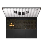 ASUS TUF Gaming F16 FX688JHI-TU364WS laptop in Jaeger Gray with backlit keyboard and 16-inch display at YourShoppy.com.