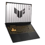 ASUS TUF Gaming F16 FX688JHI-TU364WS laptop in Jaeger Gray with an illuminated keyboard, available at YourShoppy.com.