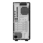 Rear view of the Asus V500 Mini Tower VM501MH-0R7260027WS desktop PC showing ports, cooling vents, and power supply input.