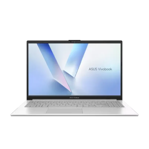 ASUS Vivobook Go 15 E1504FA-IN5293WS laptop in Cool Silver with a 15.6-inch FHD display, available at YourShoppy.com.