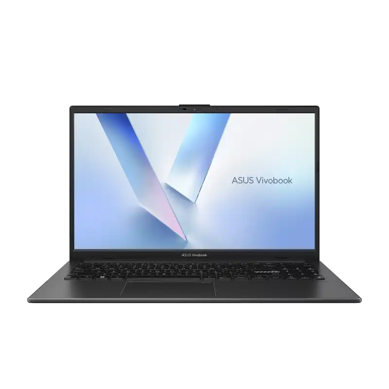 ASUS Vivobook Go 15 E1504FA-IN5294WS laptop in black with a 15.6-inch FHD display available at YourShoppy.com in Bangalore.