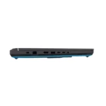 Rear view of the Eclipse Gray Asus ROG Strix G16 G615LW-TS356WS gaming laptop showing its various connectivity ports.