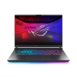 Asus ROG Strix G16 G615LW-TS356WS gaming laptop in Eclipse Gray with RGB keyboard lighting, available at YourShoppy.com.